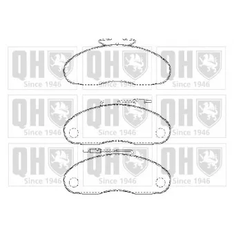 Jeu de 4 plaquettes de frein avant QUINTON HAZELL BP1451