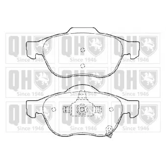 Jeu de 4 plaquettes de frein avant QUINTON HAZELL BP1458