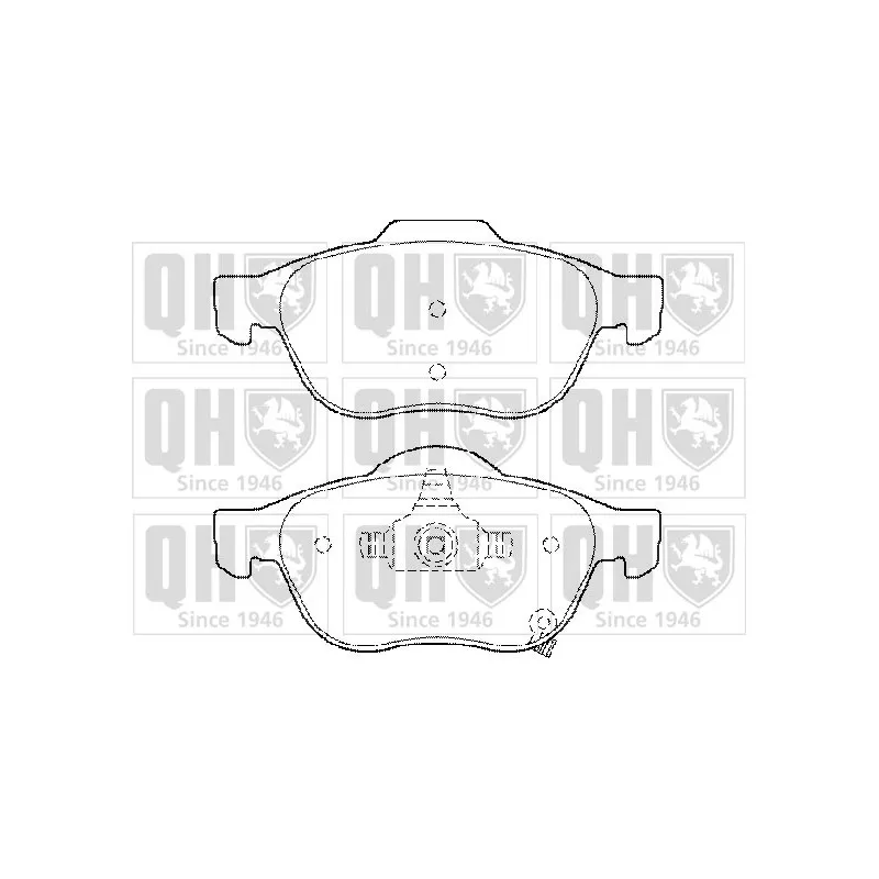 Jeu de 4 plaquettes de frein avant QUINTON HAZELL BP1458