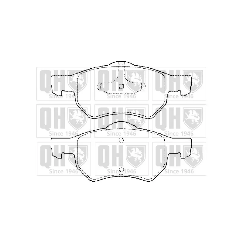 Jeu de 4 plaquettes de frein avant QUINTON HAZELL BP1468