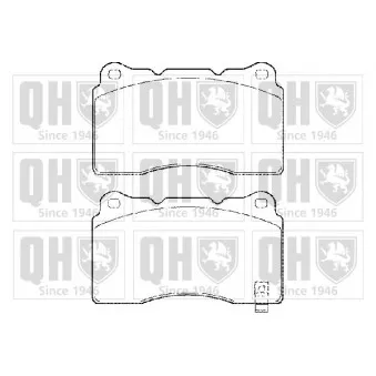 Jeu de 4 plaquettes de frein avant QUINTON HAZELL BP1486