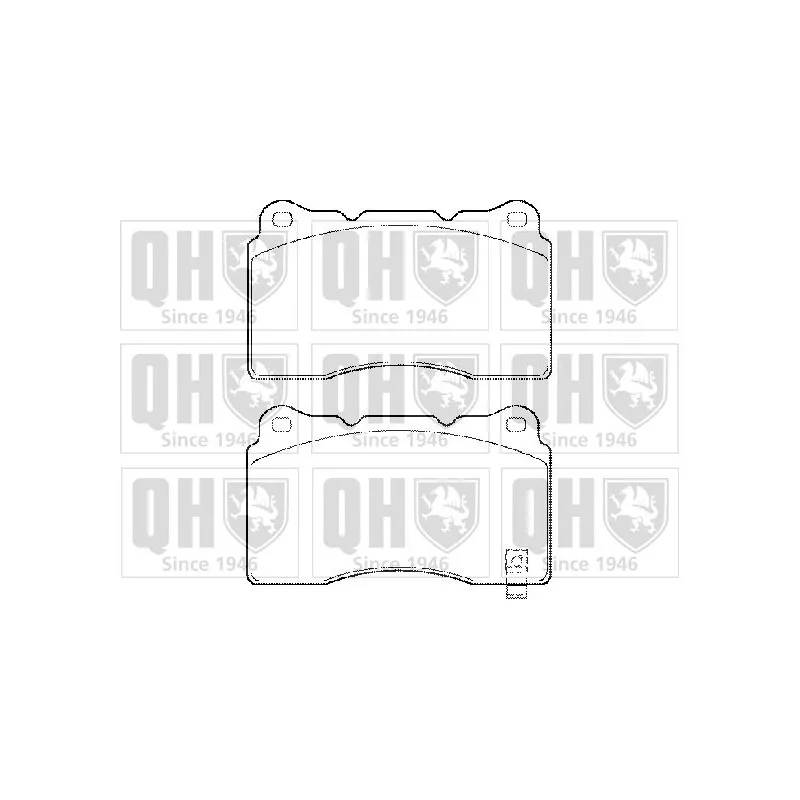 Jeu de 4 plaquettes de frein avant QUINTON HAZELL BP1486