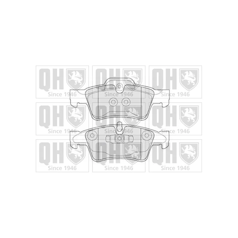 Jeu de 4 plaquettes de frein arrière QUINTON HAZELL BP1525