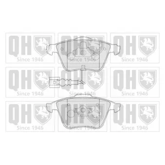Jeu de 4 plaquettes de frein avant QUINTON HAZELL BP1533