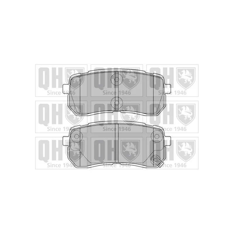 Jeu de 4 plaquettes de frein arrière QUINTON HAZELL BP1599
