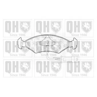 Jeu de 4 plaquettes de frein avant QUINTON HAZELL BP160