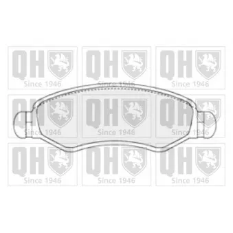 Jeu de 4 plaquettes de frein avant QUINTON HAZELL BP1609