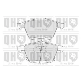 Jeu de 4 plaquettes de frein avant QUINTON HAZELL BP1625