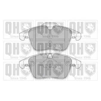 Jeu de 4 plaquettes de frein avant QUINTON HAZELL BP1629