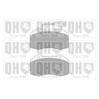 Jeu de 4 plaquettes de frein avant QUINTON HAZELL BP1636