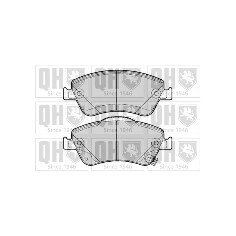 Jeu de 4 plaquettes de frein avant QUINTON HAZELL BP1652