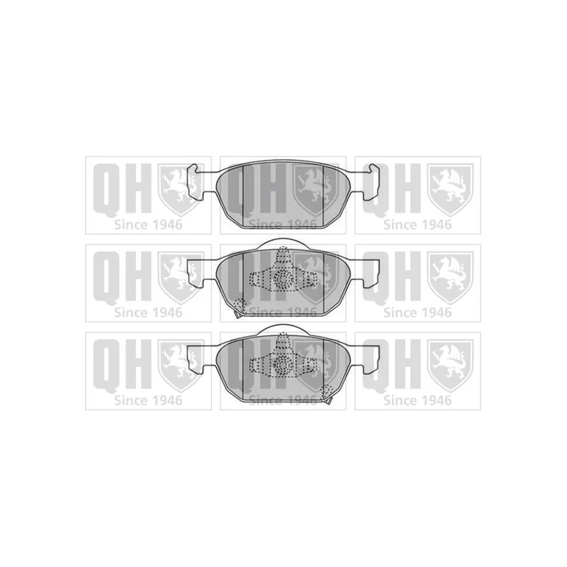 Jeu de 4 plaquettes de frein avant QUINTON HAZELL BP1658
