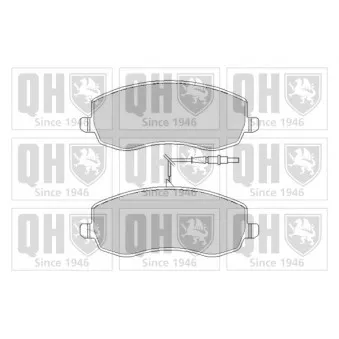 Jeu de 4 plaquettes de frein avant QUINTON HAZELL BP1660