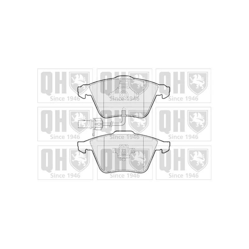 Jeu de 4 plaquettes de frein avant QUINTON HAZELL BP1678