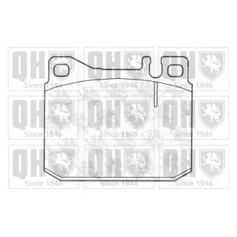 Jeu de 4 plaquettes de frein avant QUINTON HAZELL BP168