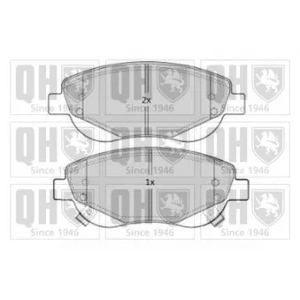 Jeu de 4 plaquettes de frein avant QUINTON HAZELL BP1683