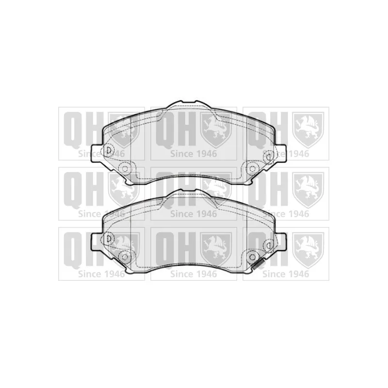 Jeu de 4 plaquettes de frein avant QUINTON HAZELL BP1705