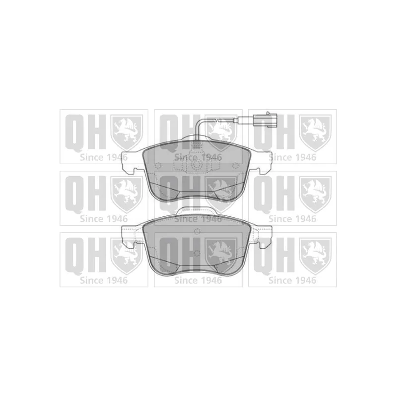 Jeu de 4 plaquettes de frein avant QUINTON HAZELL BP1742