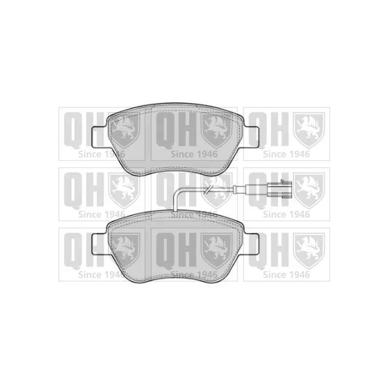 Jeu de 4 plaquettes de frein avant QUINTON HAZELL BP1754