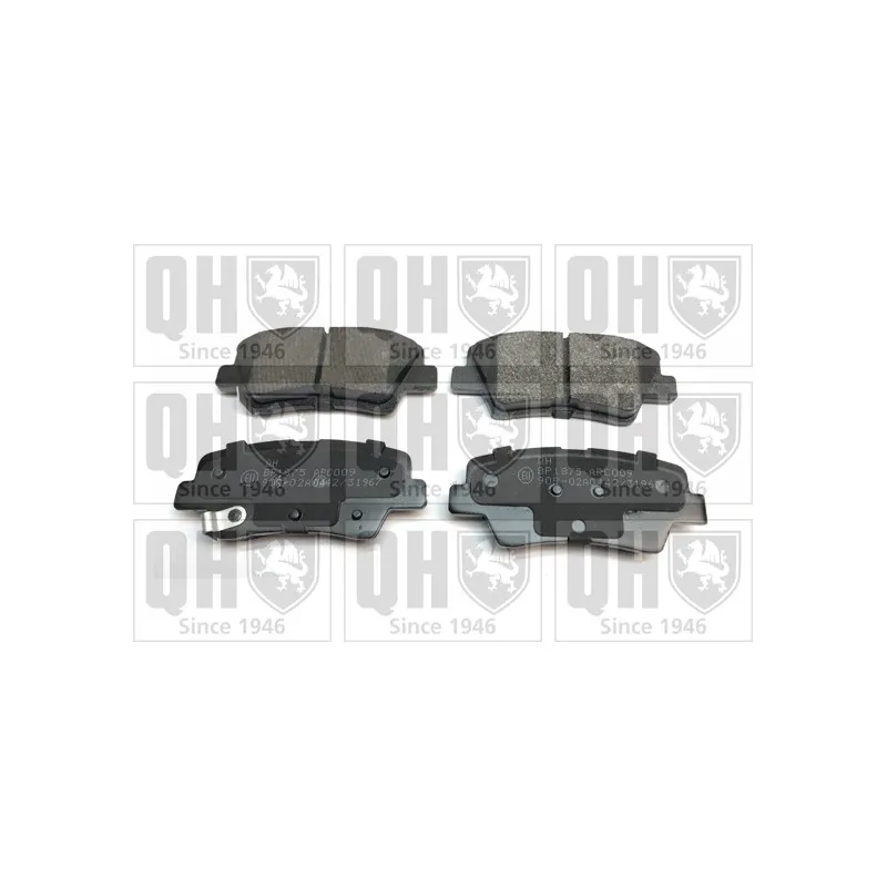 Jeu de 4 plaquettes de frein avant QUINTON HAZELL BP1880