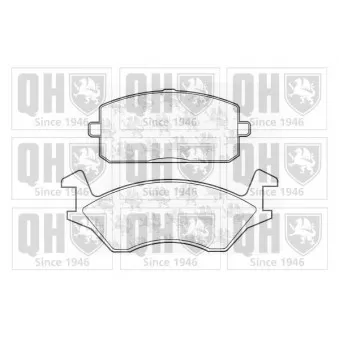 Jeu de 4 plaquettes de frein avant QUINTON HAZELL BP214