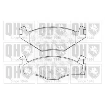 Jeu de 4 plaquettes de frein avant QUINTON HAZELL BP374