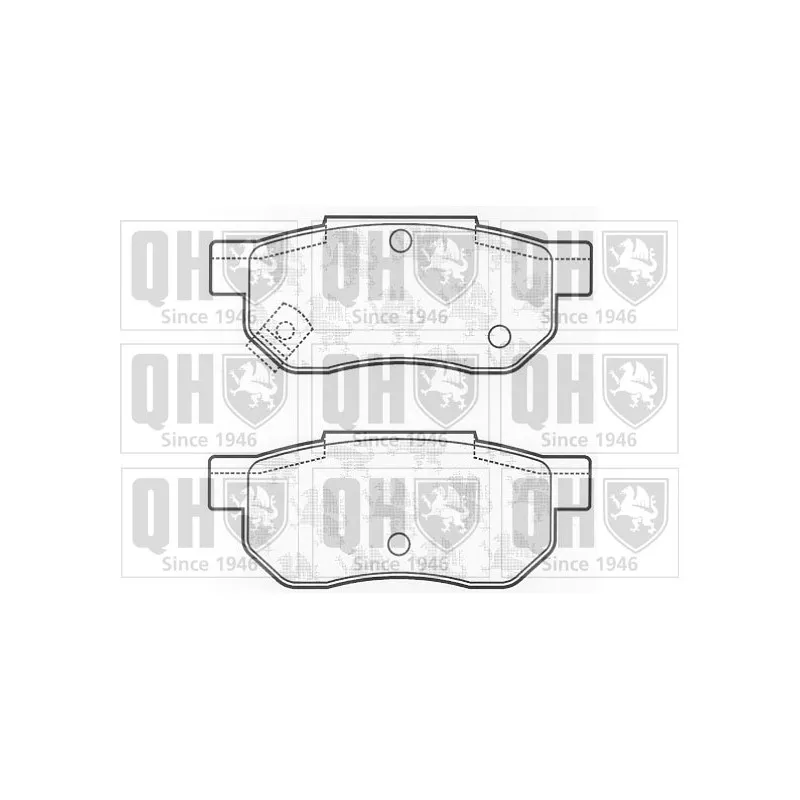 Jeu de 4 plaquettes de frein arrière QUINTON HAZELL BP448