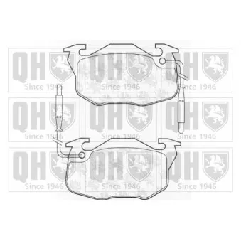 Jeu de 4 plaquettes de frein avant QUINTON HAZELL BP521
