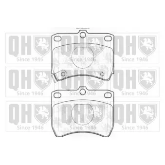 Jeu de 4 plaquettes de frein avant QUINTON HAZELL BP564