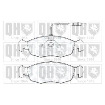 Jeu de 4 plaquettes de frein avant QUINTON HAZELL BP604