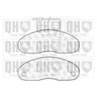 Jeu de 4 plaquettes de frein avant QUINTON HAZELL BP657