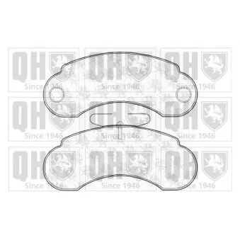 Jeu de 4 plaquettes de frein avant QUINTON HAZELL BP675