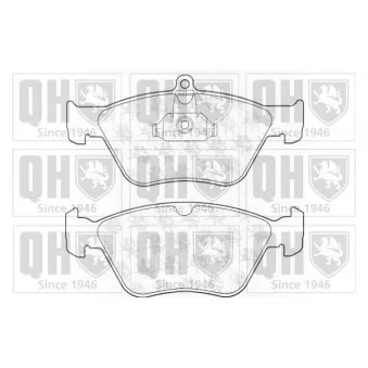 Jeu de 4 plaquettes de frein avant QUINTON HAZELL BP793
