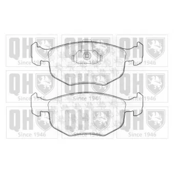 Jeu de 4 plaquettes de frein avant QUINTON HAZELL BP832