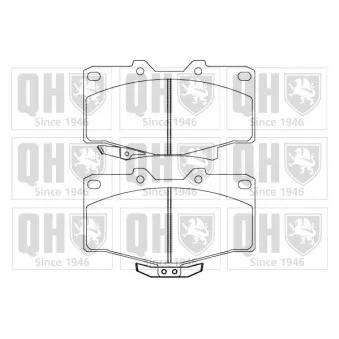 Jeu de 4 plaquettes de frein avant QUINTON HAZELL BP858