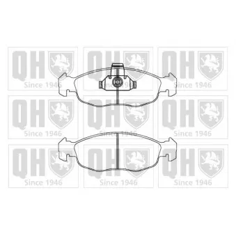 Jeu de 4 plaquettes de frein avant QUINTON HAZELL BP871