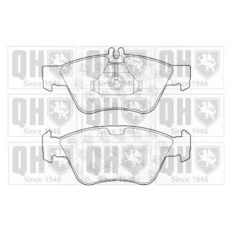Jeu de 4 plaquettes de frein avant QUINTON HAZELL BP920