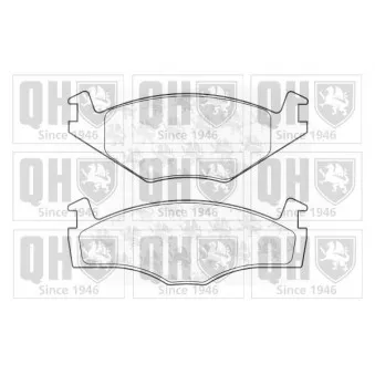 Jeu de 4 plaquettes de frein avant QUINTON HAZELL BP925