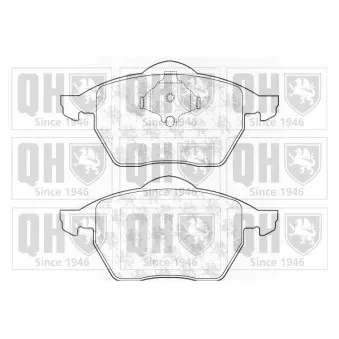 Jeu de 4 plaquettes de frein avant QUINTON HAZELL BP975