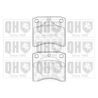 Jeu de 4 plaquettes de frein avant QUINTON HAZELL BP978
