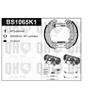 Kit de freins, freins à tambours QUINTON HAZELL BS1065K1