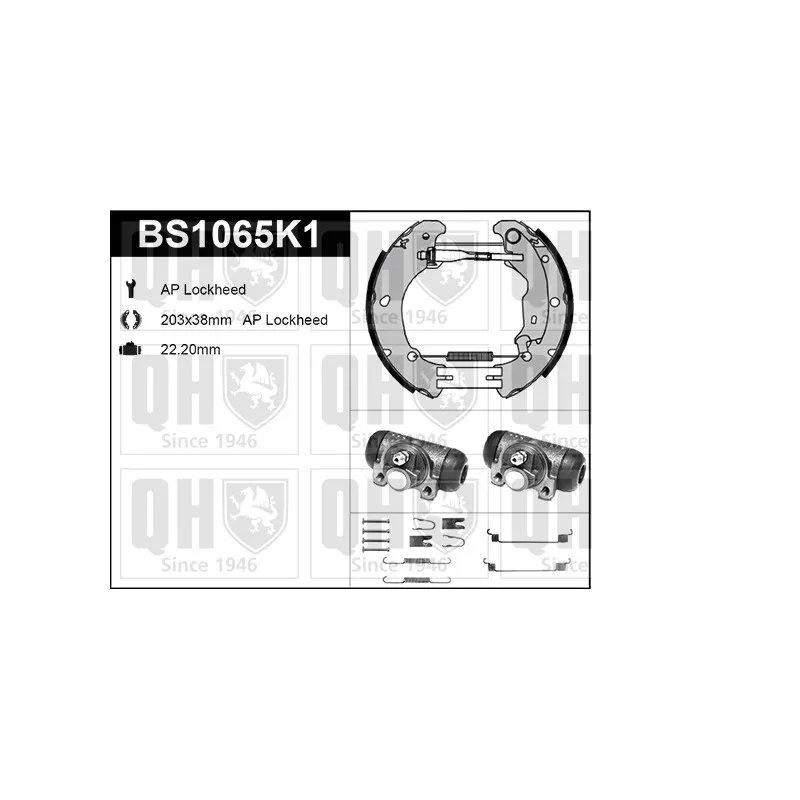 Kit de freins, freins à tambours QUINTON HAZELL BS1065K1