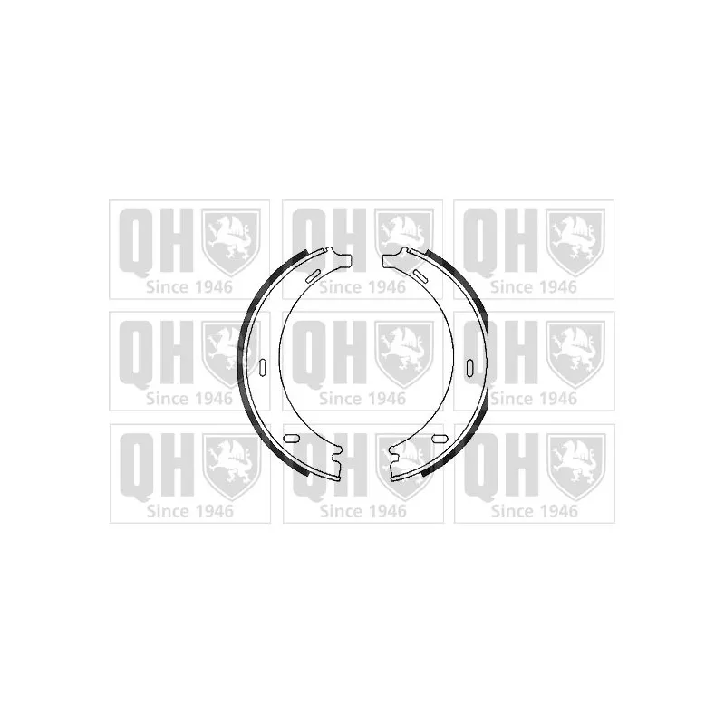 Jeu de mâchoires de frein, frein de stationnement QUINTON HAZELL BS1083
