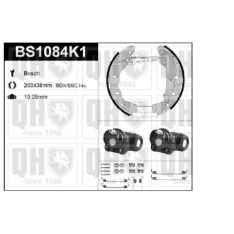 Kit de freins, freins à tambours QUINTON HAZELL BS1084K1