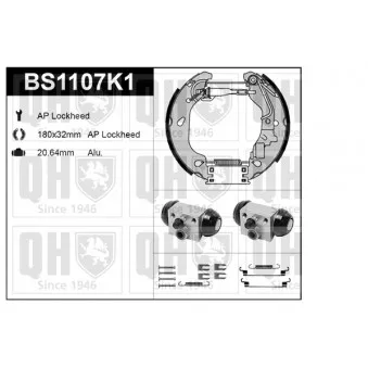 Kit de freins, freins à tambours QUINTON HAZELL BS1107K1