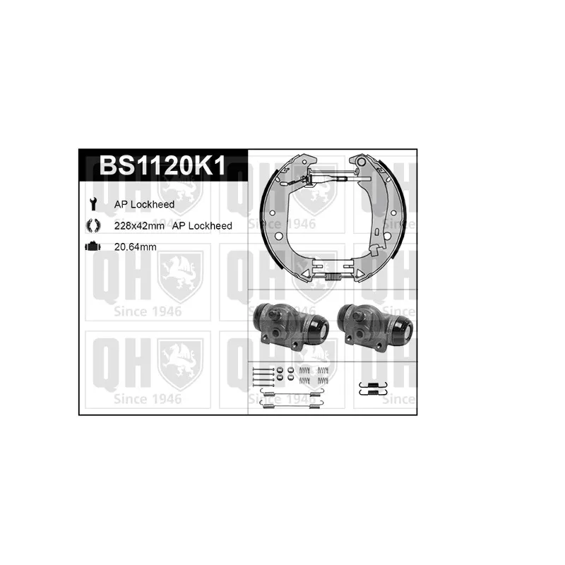 Kit de freins, freins à tambours QUINTON HAZELL BS1120K1