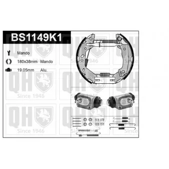 Kit de freins, freins à tambours QUINTON HAZELL BS1149K1