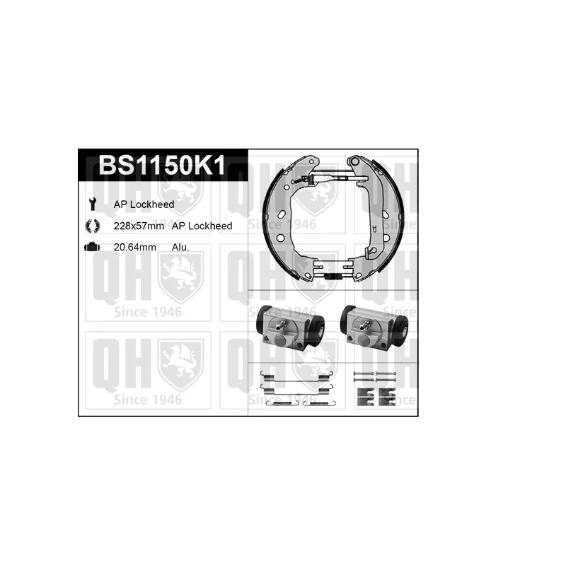 Kit de freins, freins à tambours QUINTON HAZELL BS1150K1