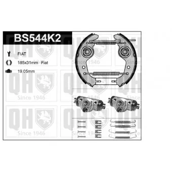 Kit de freins, freins à tambours QUINTON HAZELL BS544K2