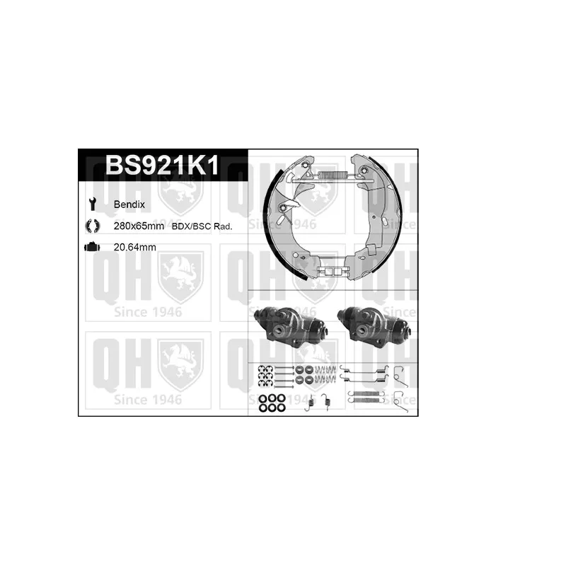Kit de freins, freins à tambours QUINTON HAZELL BS921K1